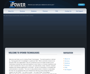 goipower.com: iPower Technologies | What do you want your network to do for you?
