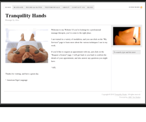 tranquilityhands.com: Tranquility Hands — Massage  by Alex
Massage  by Alex