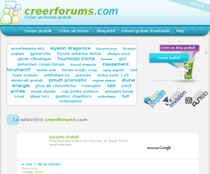 creerforums.com: Créer un forum - creerforums.com - Forum gratuit
Créer un forum gratuit, Forum gratuit forum privé Venez découvrir, où le manga est plus qu'un rêve. créer un forum : We love mangas!!!! Les Rebelles