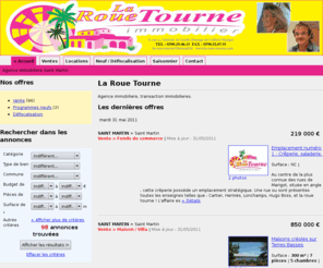 la-roue-tourne.com: La Roue Tourne agence immobilière Saint Martin, ventes, locations immobilier Saint Martin
Agence immobiliere, transaction immobilieres.