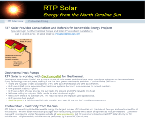 researchtriangleparksolar.com: RTP Solar Home - RTPSolar.com
RTPSolar provides Solar solutions in RTP NC, Raleigh NC, Durham NC, and Chapel Hill NC.