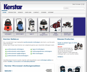 kerstar.nl: Kerstar professionele stofzuigers, waterzuigers, service stofzuigers, type H en nog veel meer.
Kerstar BeNeLux - Professionele stofzuigers, Service stofzuigers, type-H (gevaarlijke stoffen), luchtaangedreven, nat en droog.