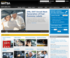 nhtsa.org: Home | National Highway Traffic Safety Administration (NHTSA)
National Highway Traffic Safety Administration