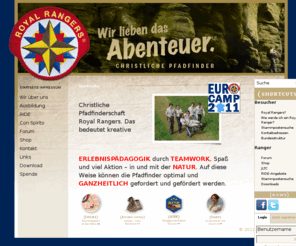 royal-rangers.de: Royal Rangers Deutschland: Willkommen bei den Royal Rangers!
Offizielle Seite der Christlichen Pfadfinderschaft Royal Rangers Deutschland