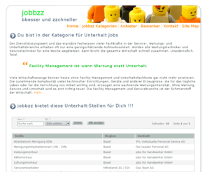 jobs-facility-management.ch: jobbzz Facility Management Jobs | Stellen Wartung Unterhalt | Facility Manager, Servicetechniker, Hauswart, Portier, Reinigungskraft, Gebäudereiniger
Jobs Facility Management Job: Stellen-Portal jobbzz für die Branche Service, Wartung, Unterhalt, richtet sich an Berufsleute wie Facility Manager, Servicetechniker, Hauswart, Hausmeister, Portier, Putzfrau, Reinigungskraft, Hauswirtschafterin, Gebäudereiniger, Raumpflegerin, Pförtner, Wachmann, Gebäudemanager, Unterhaltsreiniger und andere Handwerker in der Branche Instandhaltung.