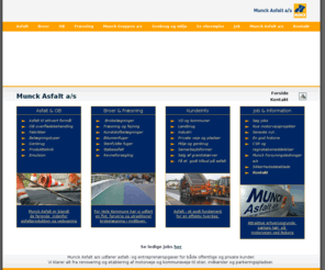 munck-asfalt.dk: Asfalt belægning, Broer, Fræsning, OB - Munck Asfalt A/S
Munck Asfalt a/s udfører asfalt- og entreprenøropgaver for både offentlige og private kunder.