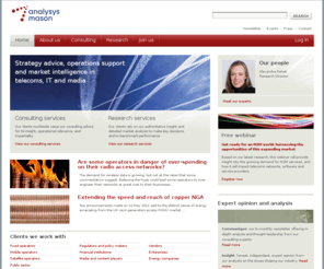 catalyst-it.com: Strategy advice, operations support and market intelligence | Analysys Mason
Analysys Mason delivers strategy advice, operations support, and market intelligence worldwide to leading commercial and public sector organisations in telecoms, IT, and media.