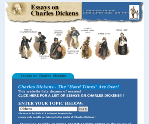 essays-on-dickens.com: Charles Dickens - Term papers, essays - Charles Dickens
Charles Dickens - papers & essays to help students understand the writings of Charles Dickens