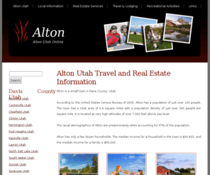 alton-utah.com: Alton Utah Real Estate, Travel, Recreation and More..
Alton Utah information. Local city and community information guide. Real Estate services, Travel, Lodging and Recreational Activities in Alton Kane County.