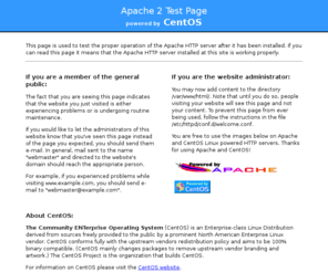 echizen-city.info: Apache HTTP Server Test Page powered by CentOS
