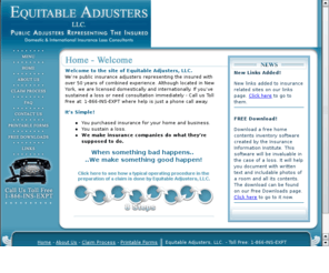 expertpublicadjuster.com: Equitable public adjusters
we are licensed public adjusters representing the insurance policy holder