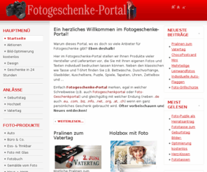 fotogeschenk-portal.info: Fotogeschenke-Portal - entdecken Sie die Vielfalt
Das unabhängige Portal für personalisierte Fotoprodukte.