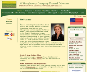 oshaughnessycompany.com: O'Shaughnessy Company Funeral Directors : Columbus, Ohio (OH)
O'Shaughnessy Company Funeral Directors : 848 N. Pearl Street, Columbus, OH
43215       /614/ 221-2311