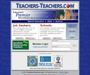 teachersteachers.org: Teaching Jobs US, Education Jobs, Special Education Teacher Jobs
Teaching jobs in public and private k12 schools throughout the United States.  A great resource for math, science and special education teacher jobs.  Education jobs such as speech pathology, occupational therapy and physical therapy listed as well.