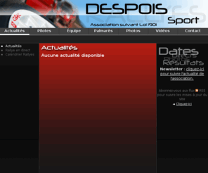 despois-sport.com: Actualités - Rallye - Despois-Sport - Site Officiel
