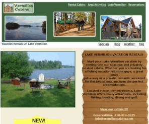 vermilioncabins.com: Lake Vermilion Cabins
Lake Vermilion private cabins for rent in Northern Minnesota.