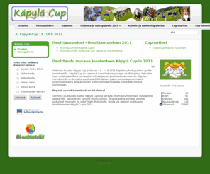 kapylacup.net: Ilmoittaudu mukaan kuudenteen Käpylä Cupiin 2011
Käpylä Cup jalkapallotapahtuma koko perheelle