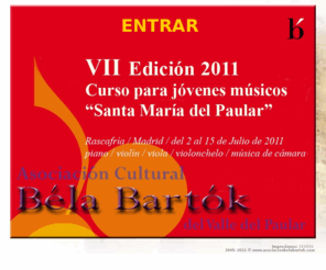 asociacionbelabartok.com: Curso para Jóvenes Músicos Santa María del Paular. Rascafría. Madrid | Asociación Béla Bartók |
Asociación Cultural Béla Bartók. Curso para Jóvenes Músicos Santa María del Paular. Rascafria. Madrid