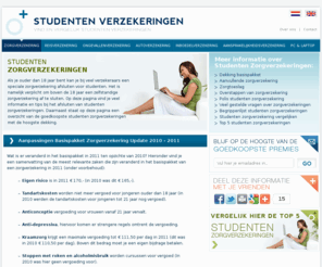 studenten-zorgverzekeringen.nl: Studenten Zorgverzekeringen | Alle studentenverzekeringen
Vergelijk alle studenten zorgverzekeringen! Welke zorgpremie moet jij als student gaan betalen? Meer informatie over zorgverzekering studenten en andere verzekeringen.