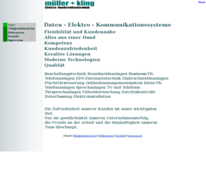 mueller-kling.com: Elektro EDV Datennetze Kommunikation Sicherheit  SAT Kabel Beleuchtung
