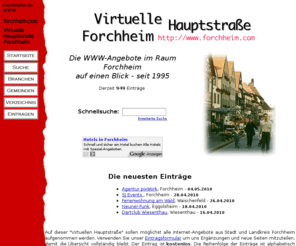 forchheim.com: Forchheim im WWW - Virtuelle Hauptstrasse Forchheim
Sammlung der Internet-Angebote aus der Region Forchheim