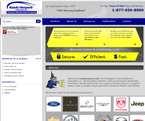 randyshepard.com: Welcome to Randy Shepard & Associates.com
Randy Shepard & Associates is committed to serve automobile dealerships with accurate warranty claims processing for collection of all legitimate warranty dollars, we provide many dealership services.