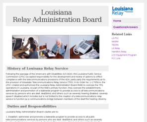 larab.org: Louisiana Relay Administation Board, RAB, Relay Services
Your description goes here