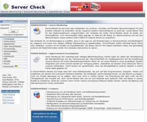 server-module.com: Server-Module, der Server Monitoring Service
kostenloser Service zur berwachung Ihres Servers oder Webaccounts. Servermonitoring, Serverberwachung