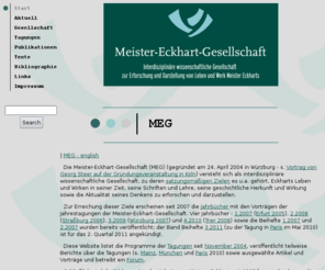 meister-eckhart-gesellschaft.de: Meister-Eckhart-Gesellschaft - Startseite
Startseite der MEG