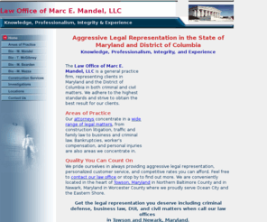 mmandellaw.com: Legal Representation, Attorneys, Business Law, DUI | Newark, Towson, MD
Get the legal representation you deserve including criminal defense, business law, DUI, and civil matters when call our law offices in Towson and Newark, Maryland.