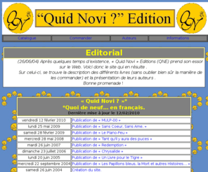 quid-novi-editions.com: Accueil
Quid Novi Edition