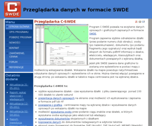 c-swde.com: C-SWDE przeglądarka danych SWDE (standard wymiany danych ewidencyjnych)
C-SWDE, ewidencja gruntów, SWD, SWDE, mapa