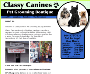 classyk9s.com: About Classy Canines Pet Grooming Boutique
