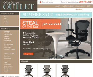 discountaeron.com: Pre-Owned Used Aeron Chairs from Herman Miller at OfficeDesignsOutlet.com
OfficeDesignsOutlet.com offers great prices on pre-owned, used Herman Miller Aeron Chairs, Eames and much more! We carry Herman Miller, Steelcase, and Humanscale office chairs.