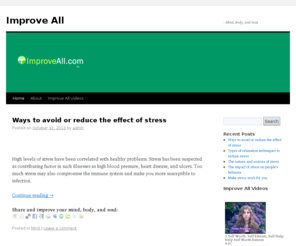 improveall.com: Improve All
Improve All is a self-help site aimed at improving all the aspects of our lives.