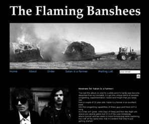 theflamingbanshees.com: The Flaming Banshees - Home
The Flaming Banshees, a psychedelic rock duo living in Berlin: Duncan McKnight and Iain Ross. Listen to MP3s online and order the limited edition vinyl 