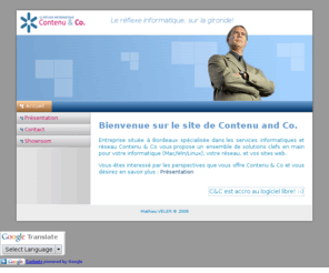 contenuandco.fr: Contenu and Co. - Accueil
Contenu and Co. le reflexe informatique: maintenance informatique, reseau, conseil, initiation pour les particuliers et les entreprises de la gironde.