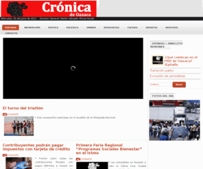 cronicaoaxaca.info: Crónica de Oaxaca
Cronica de Oaxaca es el portal de noticias de oaxaca, con la informacion mas importante, se realiza periodismo de calidad