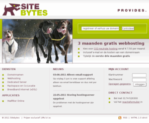 afval-containerbestellen.com: Sitebytes - De provider voor ondernemend Nederland
Sitebytes levert domeinnamen, webhosting, dedicated servers, rackspace, co-locatie, ADSL en mailfilters.