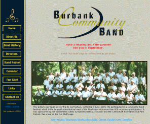burbankband.org: Burbank Community Band Home Page, Burbank, CA
Information about Burbank Community Band in Burbank, California.