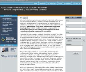 massachusetts-motorcycle-accident-lawyers.com: Massachusetts Motorcycle Accident Lawyers, Bike Wreck Attorneys, Vehicle Collision Injuries, Driver Negligence
Massachusetts Motorcycle Accident Lawyers, Massachusetts Automobile Laws Attorneys, Injured, Motor Vehicle Collision, Traffic Fatality, Car Crash, Damages, Medical Expenses, Compensation, Automobile Mishaps, MA