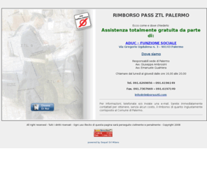 rimborsoztl.com: RIMBORSO PASS ZTL PALERMO - Rimborso Multe e Sanzioni Palermo - ADUC FUNZIONE SOCIALE
