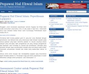 pegawaihalehwalislam.com: Pegawai Hal Ehwal Islam
Skim Gred S41: Pegawai Hal Ehwal Islam