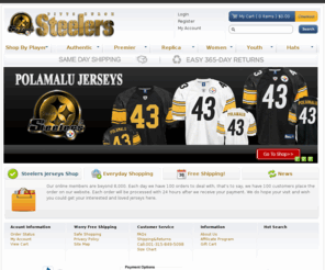 authenticsteelersjerseys.com: Pittsburgh Steelers Jersey From Our Officially Licensed Steelers Jerseys Shop
Buy Pittsburgh Steelers Jersey From Our Officially Licensed Steelers Jerseys Shop,We have huge selection of authentic,premier Steelers Jerseys for NHL fans,Get your favorite
Steelers jerseys Free Shipping,Easy 365-Day Returns.