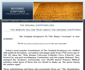 thejesuslie.org: Welcome to the Restored Scriptures
The Restored Original Scriptures -