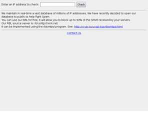 smtpcheck.org: RBL check | Realtime open RBL database | Block spam entering your mail servers | Antispam service
