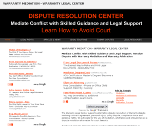 warrantymediation.com: Warranty Mediation - Warranty Legal Center
Mediate Dispute with Skilled Guidance and Legal Support. Warranty Mediation - Warranty Arbitration. Learn about Warranty Legal Center. Find Warranty Lawyer, Warranty Mediator, Warranty Arbitrator, Warranty Paralegal, Warranty Ombudsman. 