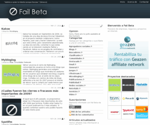 failbeta.com: Fail Beta
Fracasos de empresas, negocios y proyectos de Internet