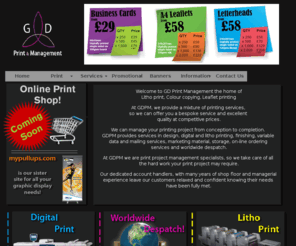 gdpm.co.uk: Litho print, Colour copying, Leaflet printing – GD Print Management
GDPM can supply a full solution in printing services - from the design through to printing and mailing of materials, at a great price.