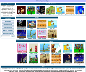 mariooyunlarioyna.com: Mario Oyunları Oyna Mario Oyunları Sonic Oyunları Platform Oyunları
Mario oyunları oyna, mario oyunları platform macera ve sonic oyunları kategorilerinden tüm oyunları sitemizde siz minik oyuncularımız için özenle bir araya getirdik.